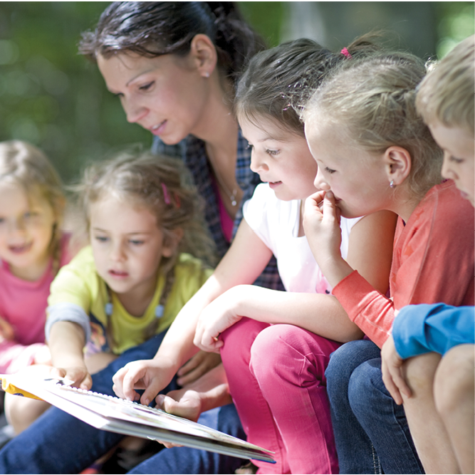 Teacher with Young Children